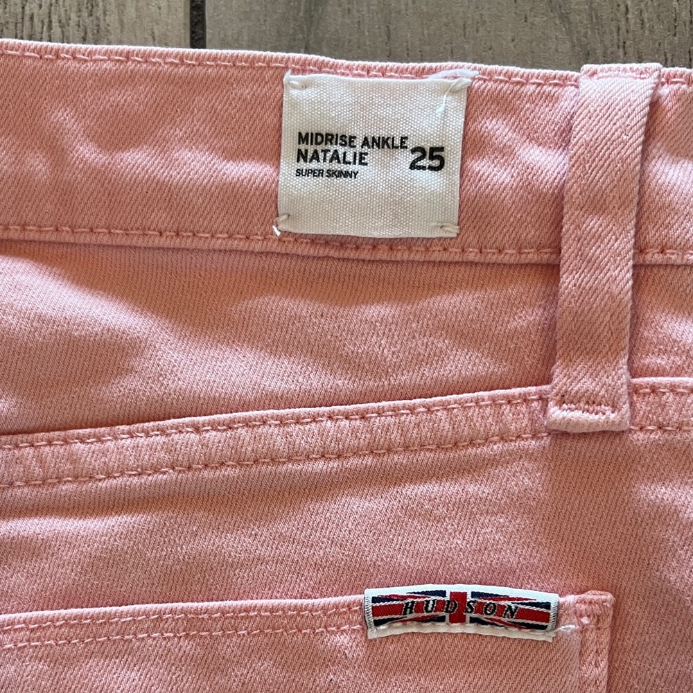 Hudson “Natalie” Super Skinny pink Jeans, sz 25 - Picture 4 of 4